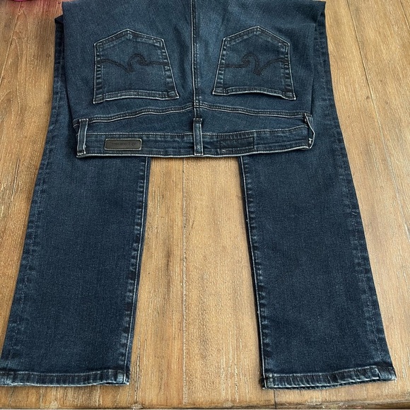 AG The Mari High Rise Slim Straight Leg Denim Jeans Blue - Picture 10 of 14